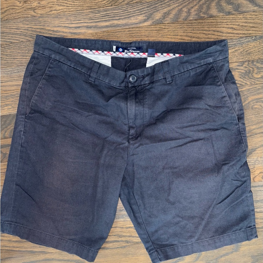Ben Sherman Navy Flat Front Shorts